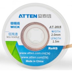 ATTEN AT-2015 Soldering Wick απορροφητικό σύρμα κόλλησης ταινία χαλκού αποκόλλησης 2mm